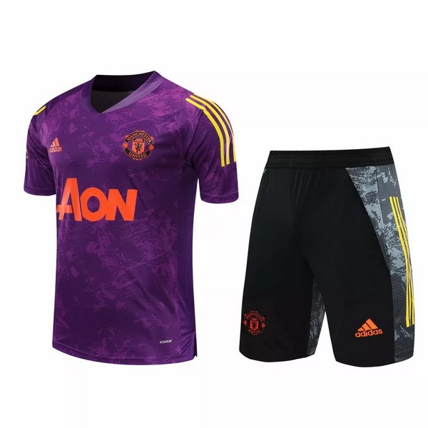 Entrenamiento Manchester United Conjunto Completo 2020 2021 Purpura